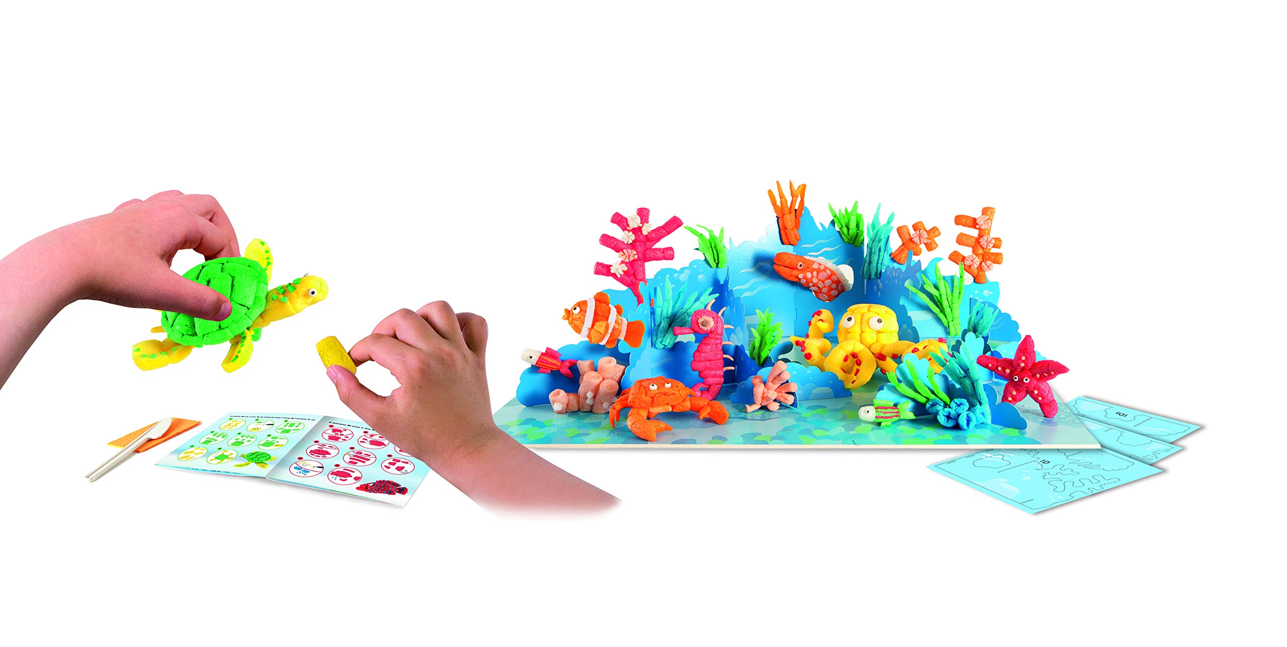 PlayMais WORLD Sea Bastel-Set für Kinder ab 5 Jahren | Circa 1000 PlayMais, Vorlagen & Anleitungen zum Basteln | Geschenke für Kinder | Fördert Kreativität & Feinmotorik | Natürliches Spielzeug