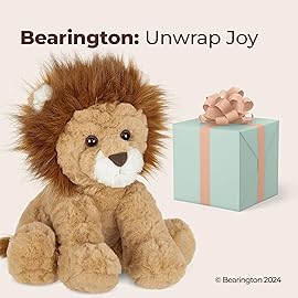 Bearington Collection Roary 11 Inch Stuffed Lion - Plush Stuffed Animal Soft Toy
