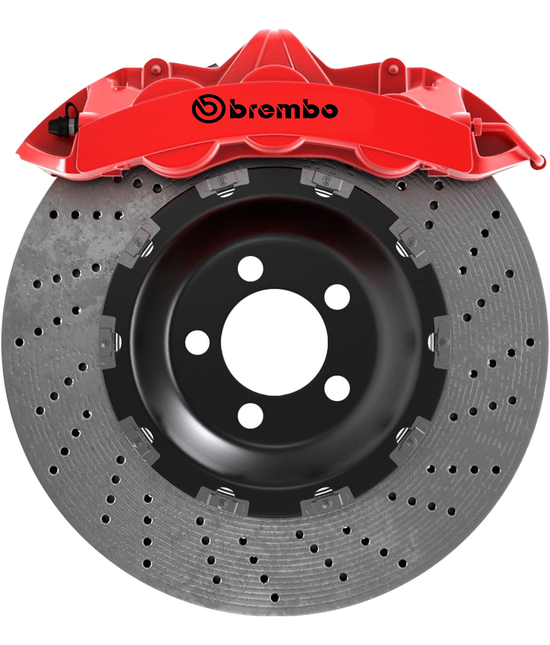 Adesivo per pinza del freno adatto per Br.embo, 8 pezzi, resistente al calore, per auto, adesivo JDM, Brake Caliper Decals adatto per tutti i veicoli (nero)