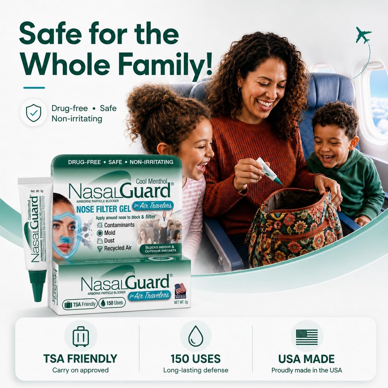 Nasal Filter Gel for Air Travel, Cabin Dust Block, Menthol 3g — Amazon image 6