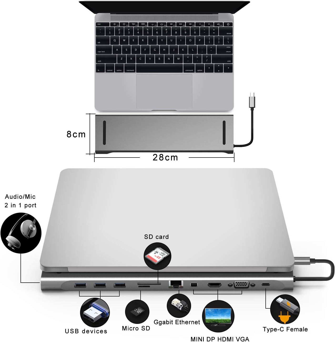 Exclusive Discount 🔥 USB C Docking Station - Mydours Type-C Laptop Dock with HDMI,VGA,Mini DP,Gigabit Ethernet,USB C PD2.0,3 USB3.0 Port,SD/TF Card Reader and Audio for MacBook Pro 2016 2017 2018 Chromebook Pixel and more Promo Discount Up To 70% Off USB C Docking Station - Mydours Type-C Laptop Dock with HDMI,VGA,Mini DP,Gigabit Ethernet,USB C PD2.0,3 USB3.0 Port,SD/TF Card Reader and Audio for MacBook Pro 2016 2017 2018 Chromebook Pixel and more