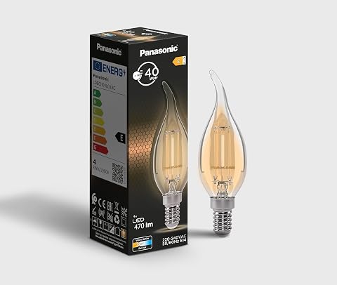 Panasonic Filament Ampul E14 FLAME (Mum Tipi) 4W 470LM 2700K Sarı Işık