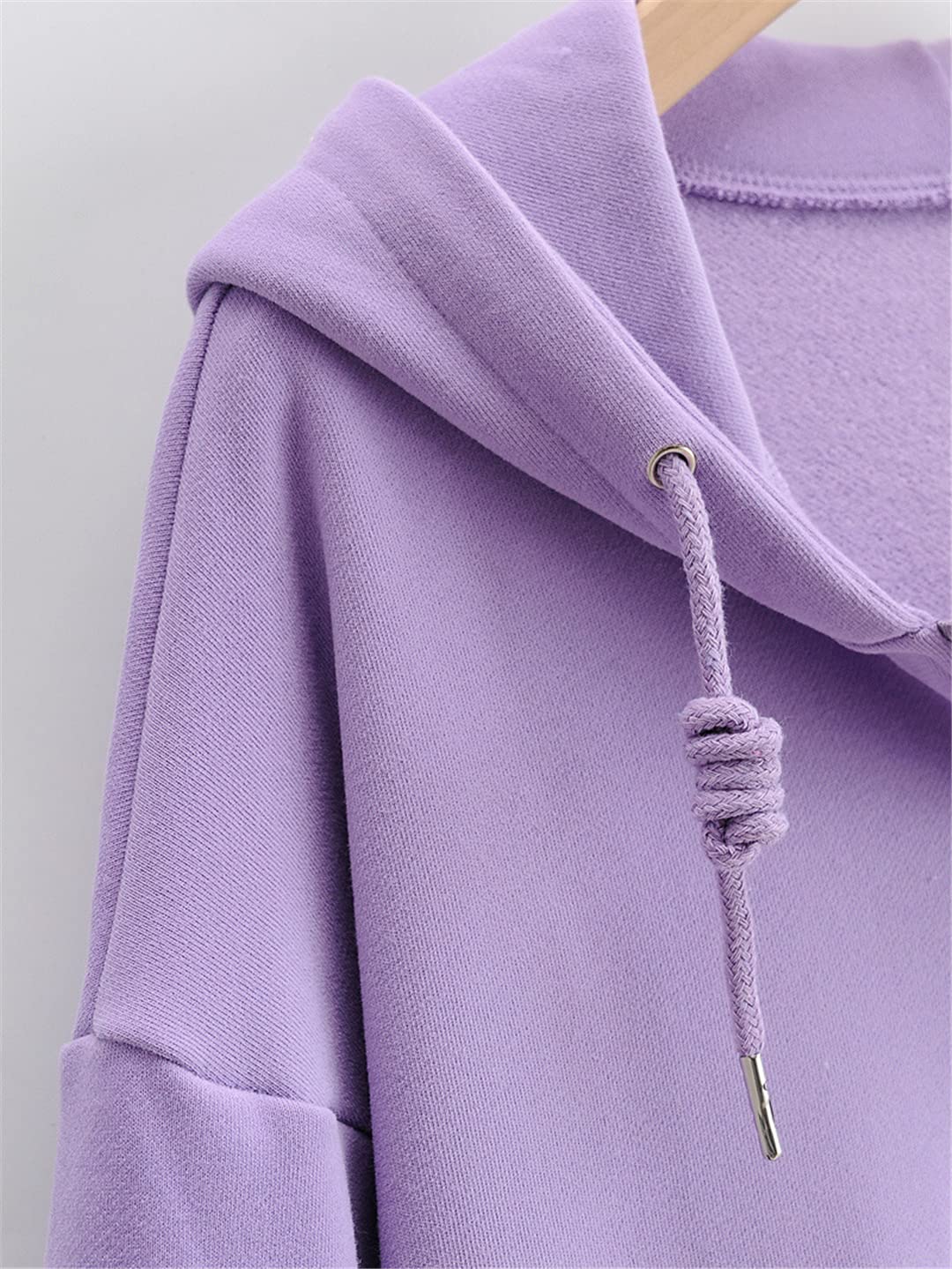 Damska zapinana na zamek oversize bluza z kapturem solidna dzianinowa codzienna odzież wierzchnia bluzy bluza z kapturem szara M