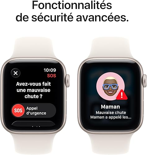 Apple Watch SE 3 [GPS 44mm] Smart Watch with Starlight Case and Starlight Sport Band - Activity/Sleep/Heart Rate Monitor - Always On Screen - 5