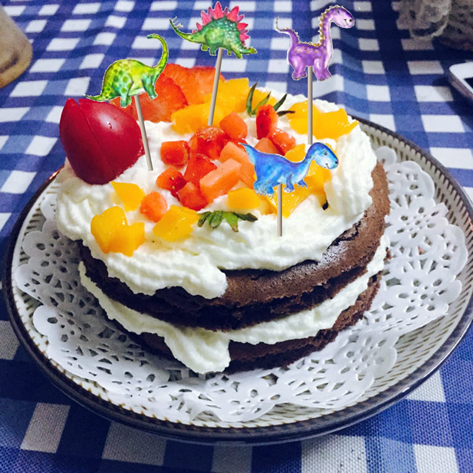 42-teilige Dino Tortendeko - Niedliche Dinosaurier Figuren Für Kindergeburtstage