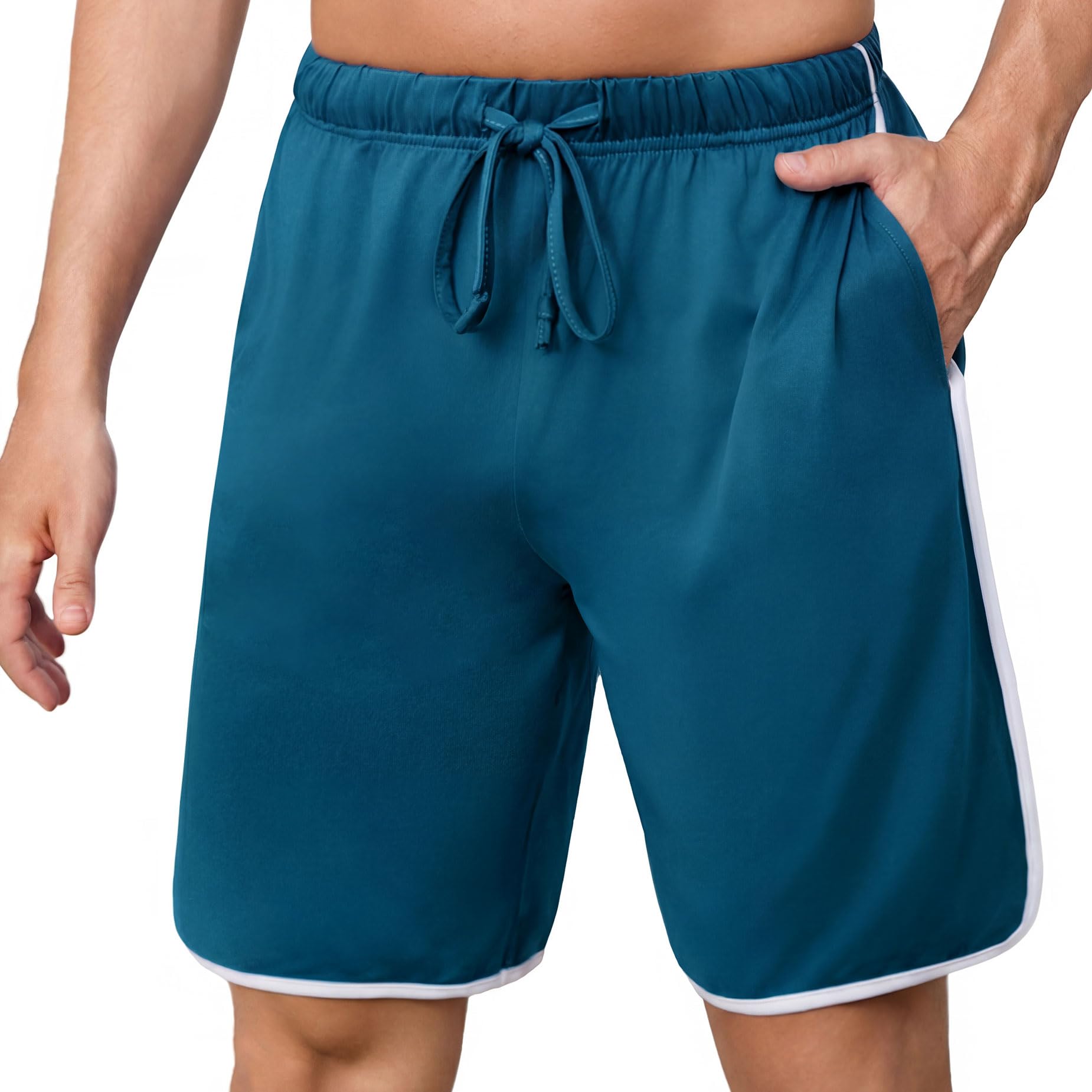 Aseniza Schlafanzughose Herren Kurz Schlafhose Pyjamahose Baumwolle Schlafshorts Sommer Shorts Männer Sleephose Bermuda Nightwear
