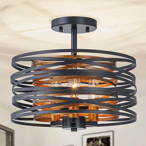 Miniatura 13 de Lámpara de techo de cristal K9 de lujo de 3 luces para sala de estar, vestíbulo, dormitorio, lámpara semiempotrada cerca del techo, pantalla de