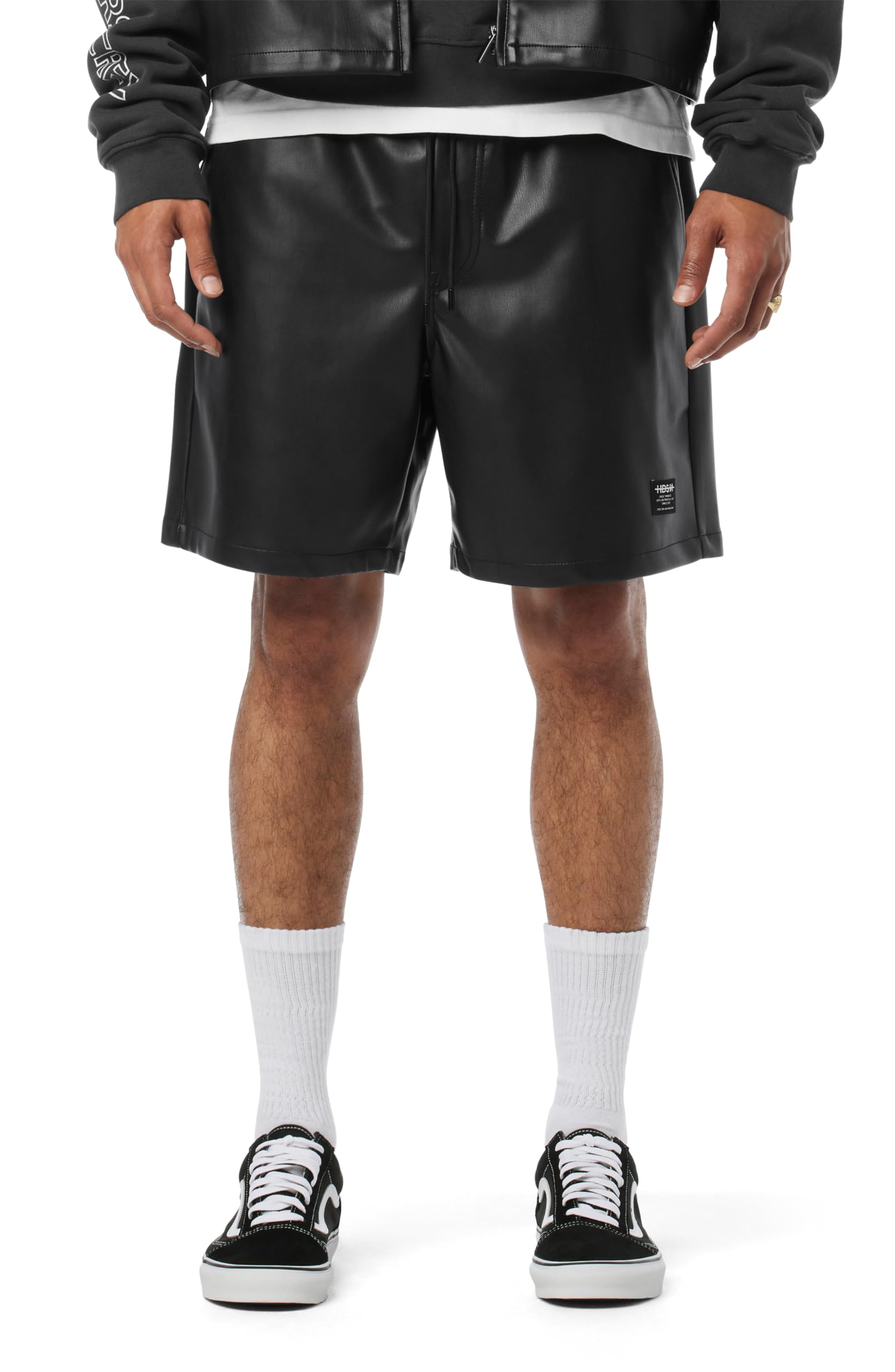 Photo 1 of HUDSON Men's Vegan Leather Short, Black