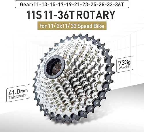 Miniatura 8 de VG SPORTS Rueda libre para bicicleta, 567891011 velocidades, rueda libre 11-32T11-36T13-28T13-32T14-28T accesorios de ciclismo de repuesto