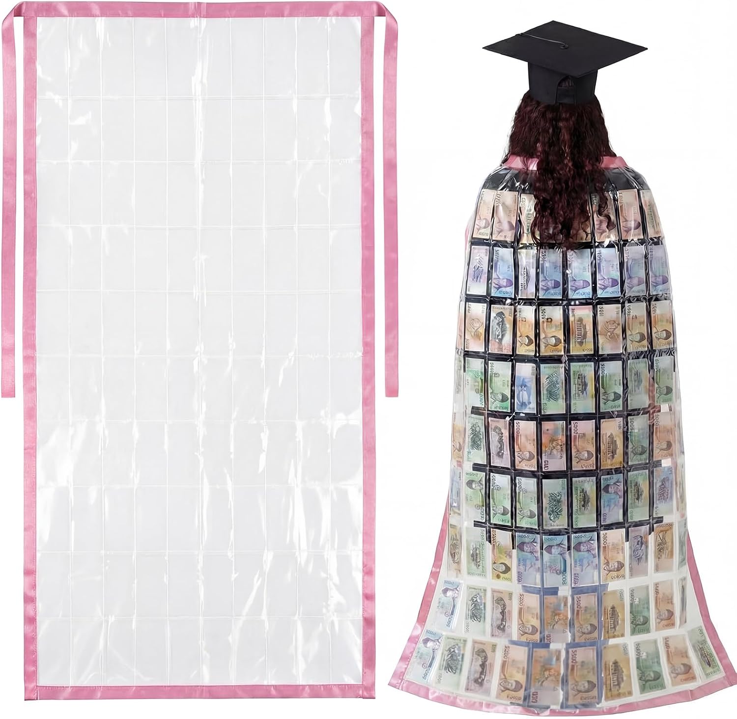Mepase 2026 Graduation Money Cape 67''x32.7'' for Unisex Grads Cash Gifts Middle School High School College Graduation Party
