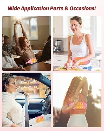 Miniatura 7 de Tillsok Almohadilla térmica menstrual de jade natural, almohadilla térmica portátil para período, calambres, vientre, rodilla, almohadilla eléctrica