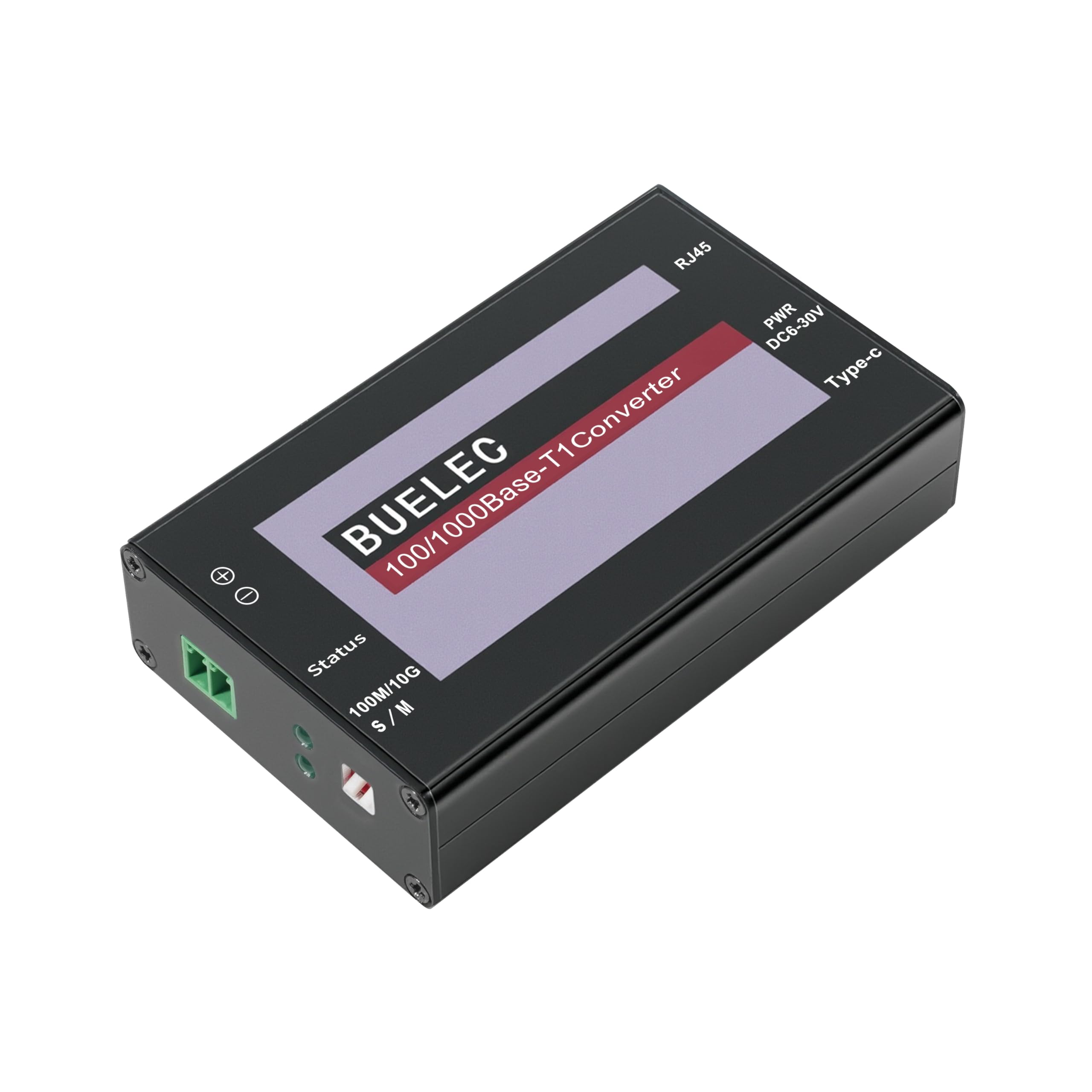 100/1000Base-T1-TX-E Automotive Ethernet Medienkonverter – 1 Gbit/s T1 auf RJ45 Adapter, Marvell 88Q2112 + RTL8211FI, Terminalblock + TE MATEnet/HMTD Adapter, Typ-C/DC Power