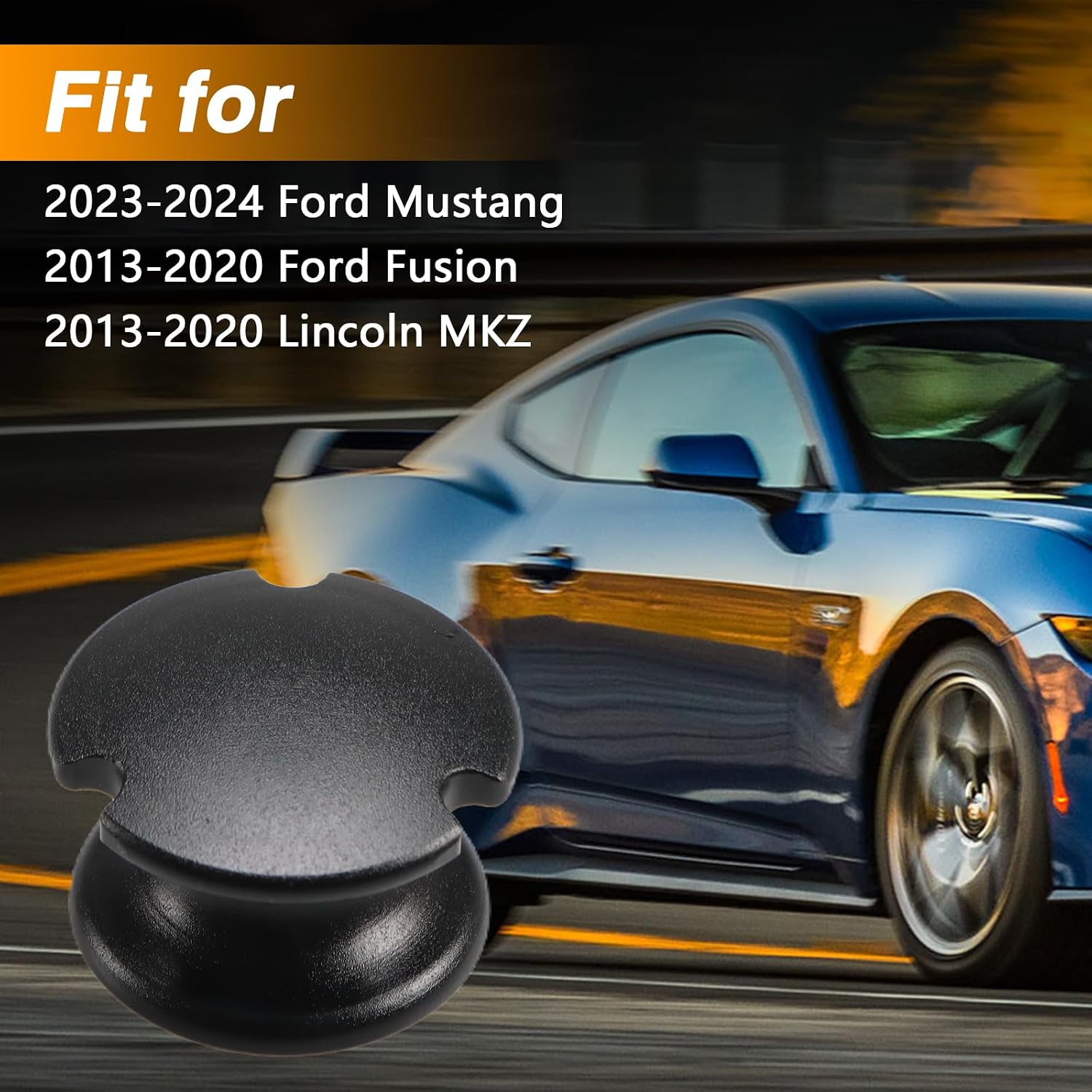 2 PCS Aluminum Rear Trunk Trim Panel Cargo Net Nuts Black Compatible with Ford Mustang Fusion Lincoln MKZ Replace#: W716357-S900