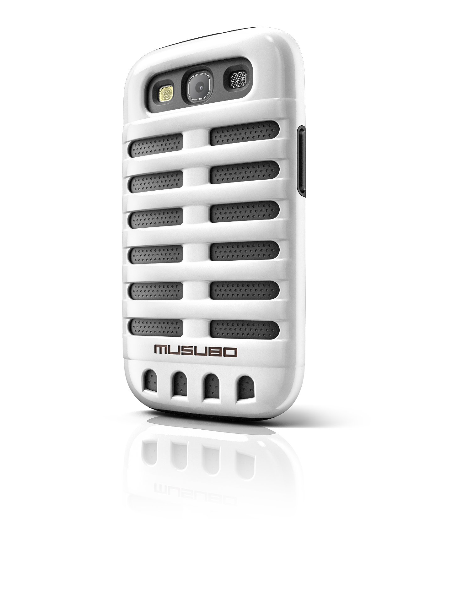 MUSUBO MU11015WE Retro Case for Samsung I9300/L710/I535/T999/I747/Galaxy S3 - 1 Pack - Retail Packaging - White