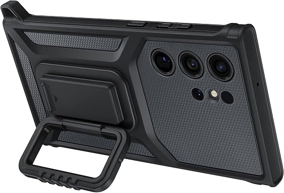 Samsung Galaxy S23 Ultra Rugged Gadget Phone Case, Heavy Duty Protective Cover w/Platform for Card Slot Holder, Wrist Strap, Detachable Accessories, US Version, EF-RS918CBEGUS, Titan