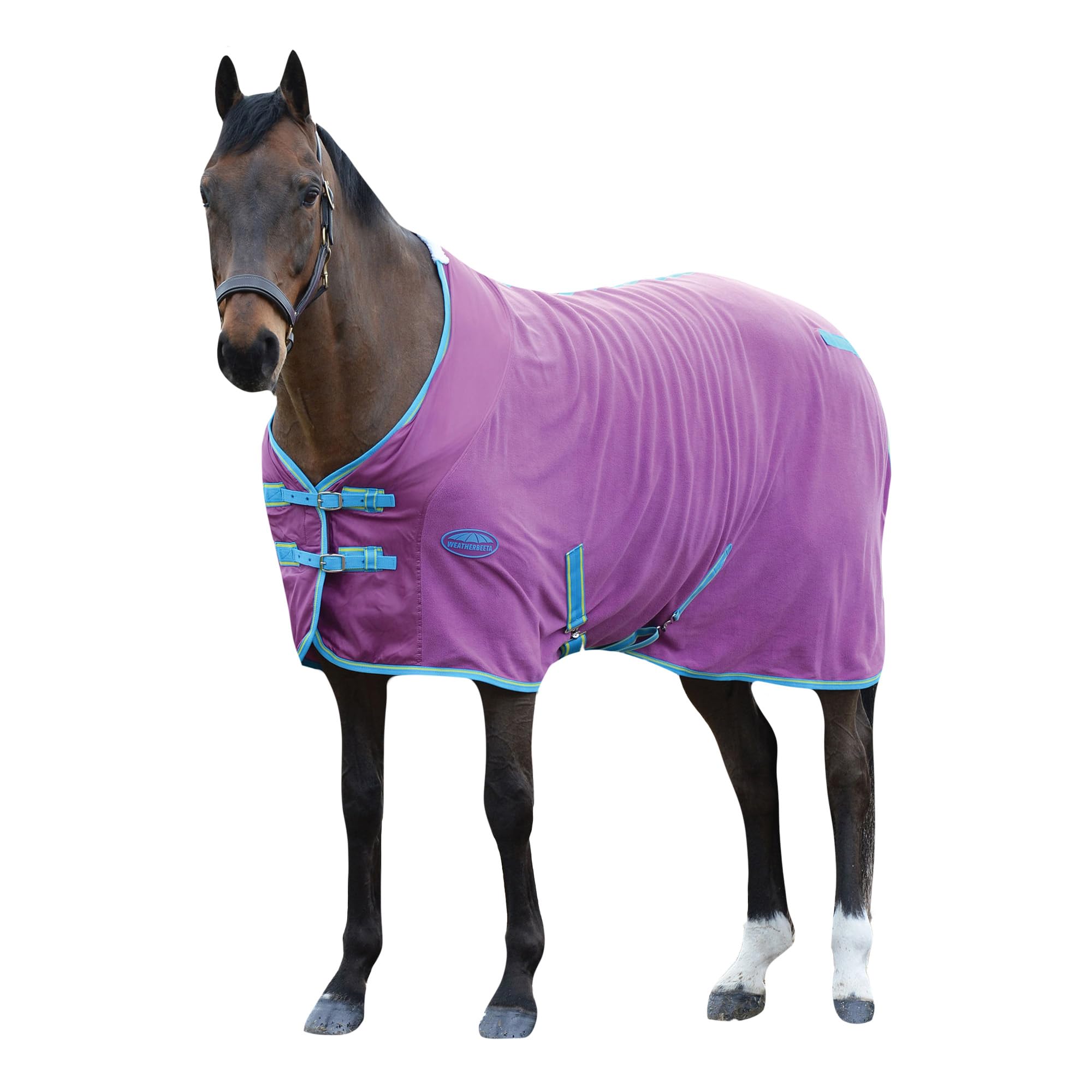 Weatherbeeta 2022 Fleece Cooler Cuello Estándar 1000441 - Azul Oscuro/Gris/Blanco -