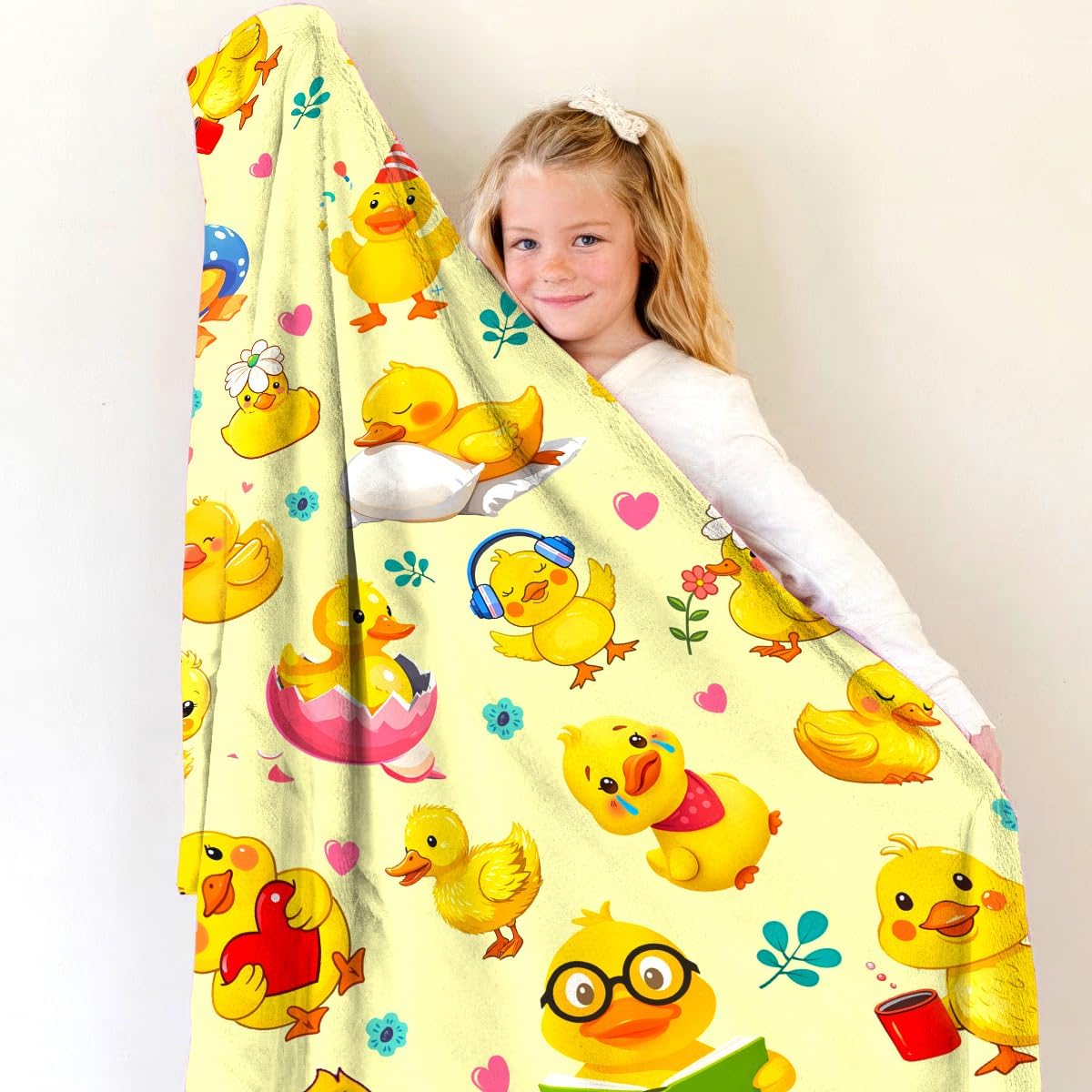 Duck Blanket Gifts for Duck Lover Soft Flannel Ducks Throw Blanket Gifts for Women Ducks Themed for Kids Adults 50"x40" - Image 3