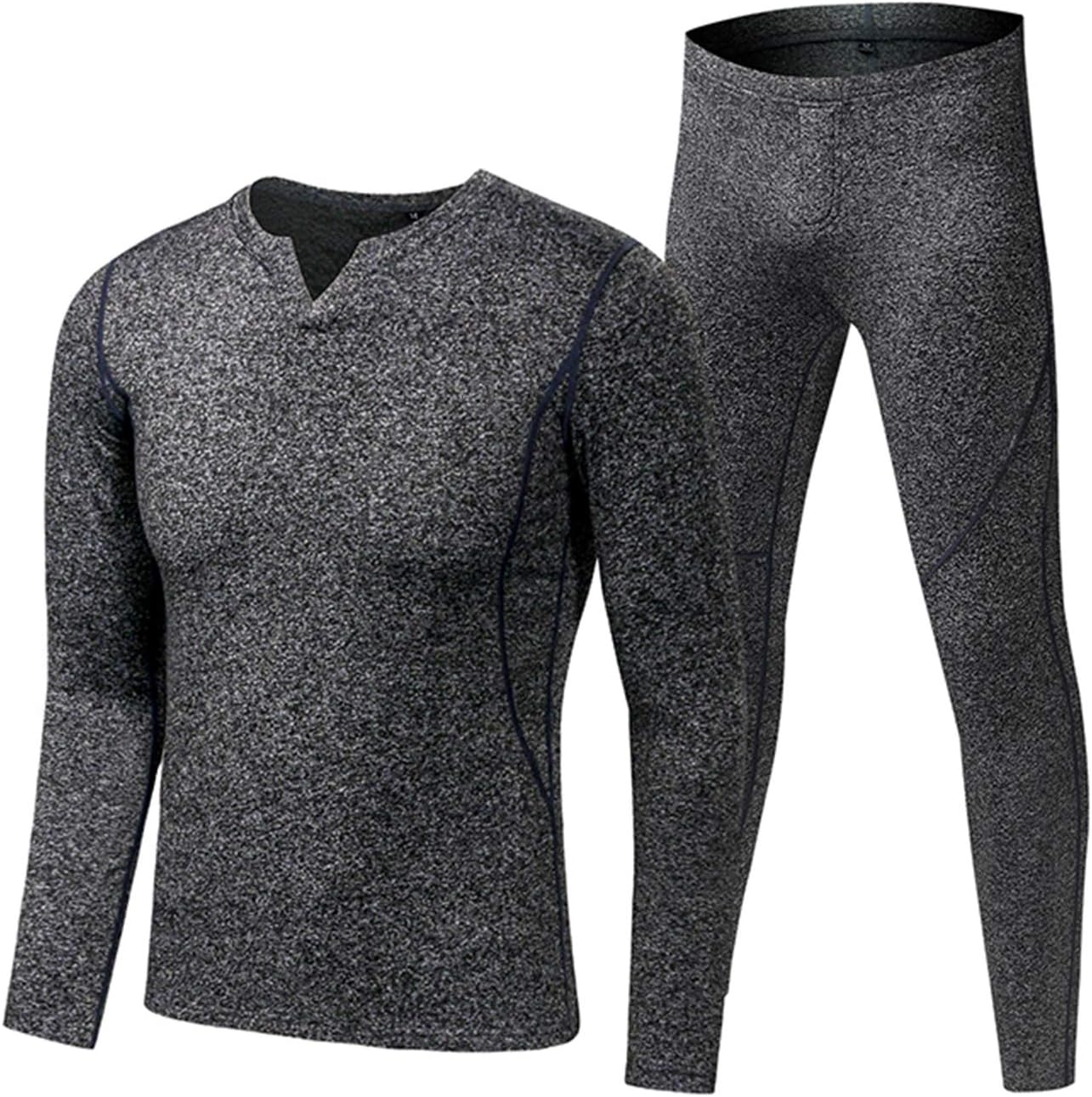 MERSTEYO Mens Thermal Fleece Lined Underwear Set Ultra-Soft Long John Top&Bottom Winter Clothing S-XXXL