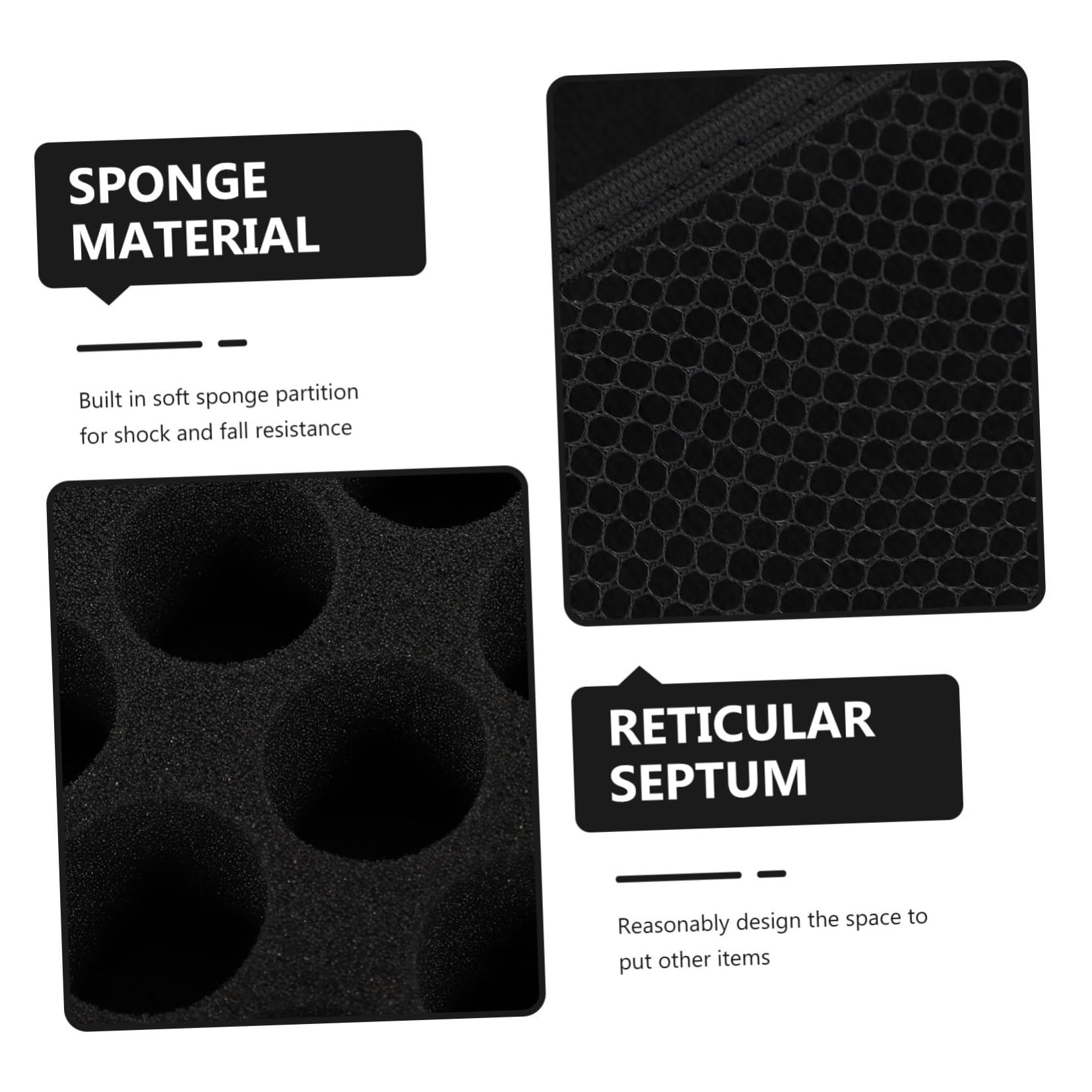 FOYTOKI Essential Oil Bottle Bag 60-grid Pouch for Empty Bottles Travel Case Organizer Case Bag