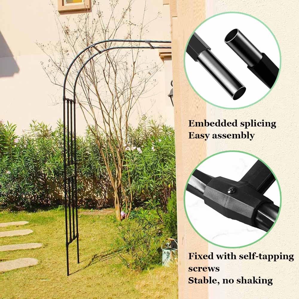 Kratka ogrodowa do róż pnących, odporna na rdzę, regulowana wysokość 60–240 cm (szer. 120 x wys. 240 cm) – idealna dekoracja ogrodowa z kwiatami