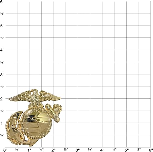 Miniatura 4 de Emblema de coche 3D USMC Gold EGA