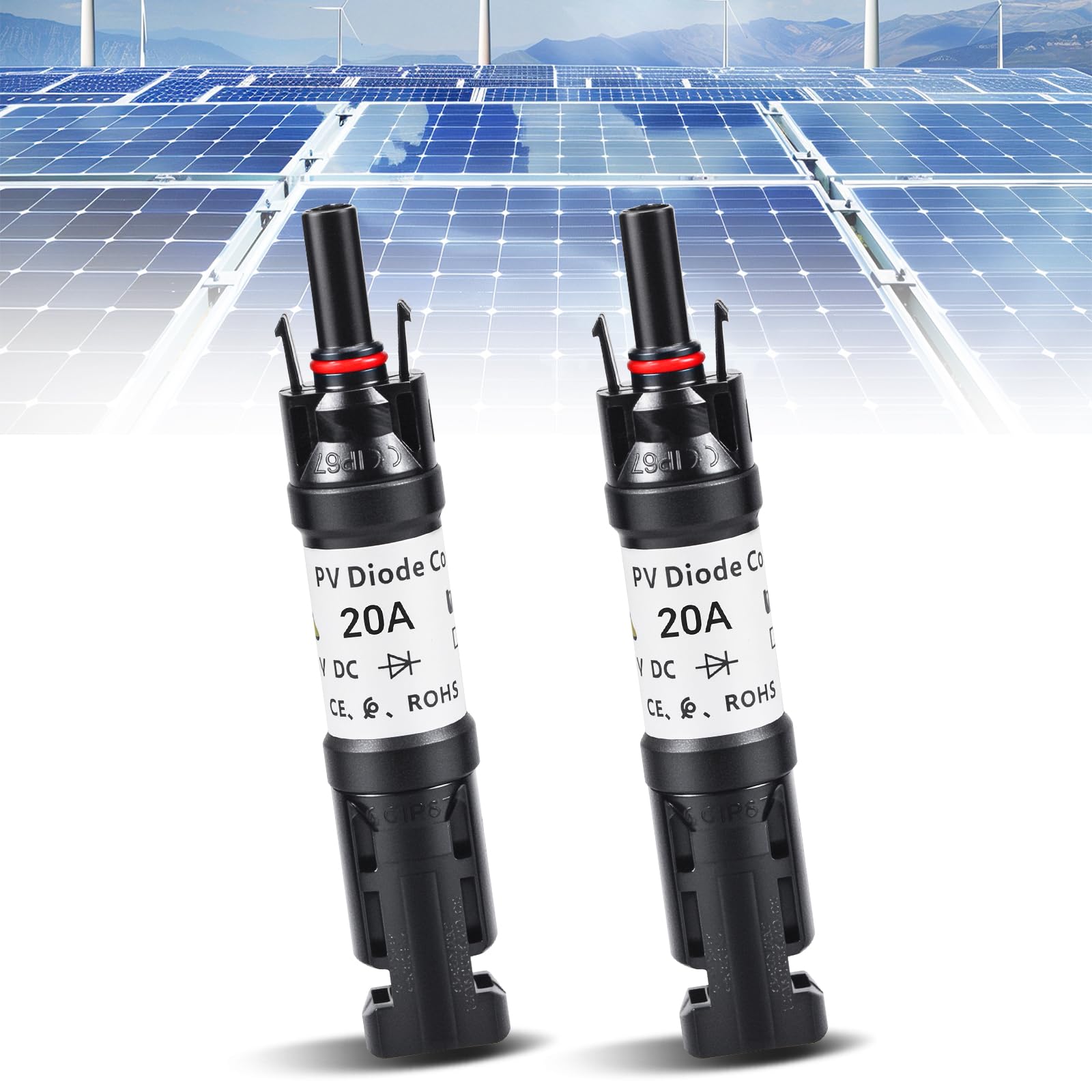 Yikkhy 2-Pack 1000V Solar Panel Fuse Kit – IP67 Waterproof & Dustproof ...