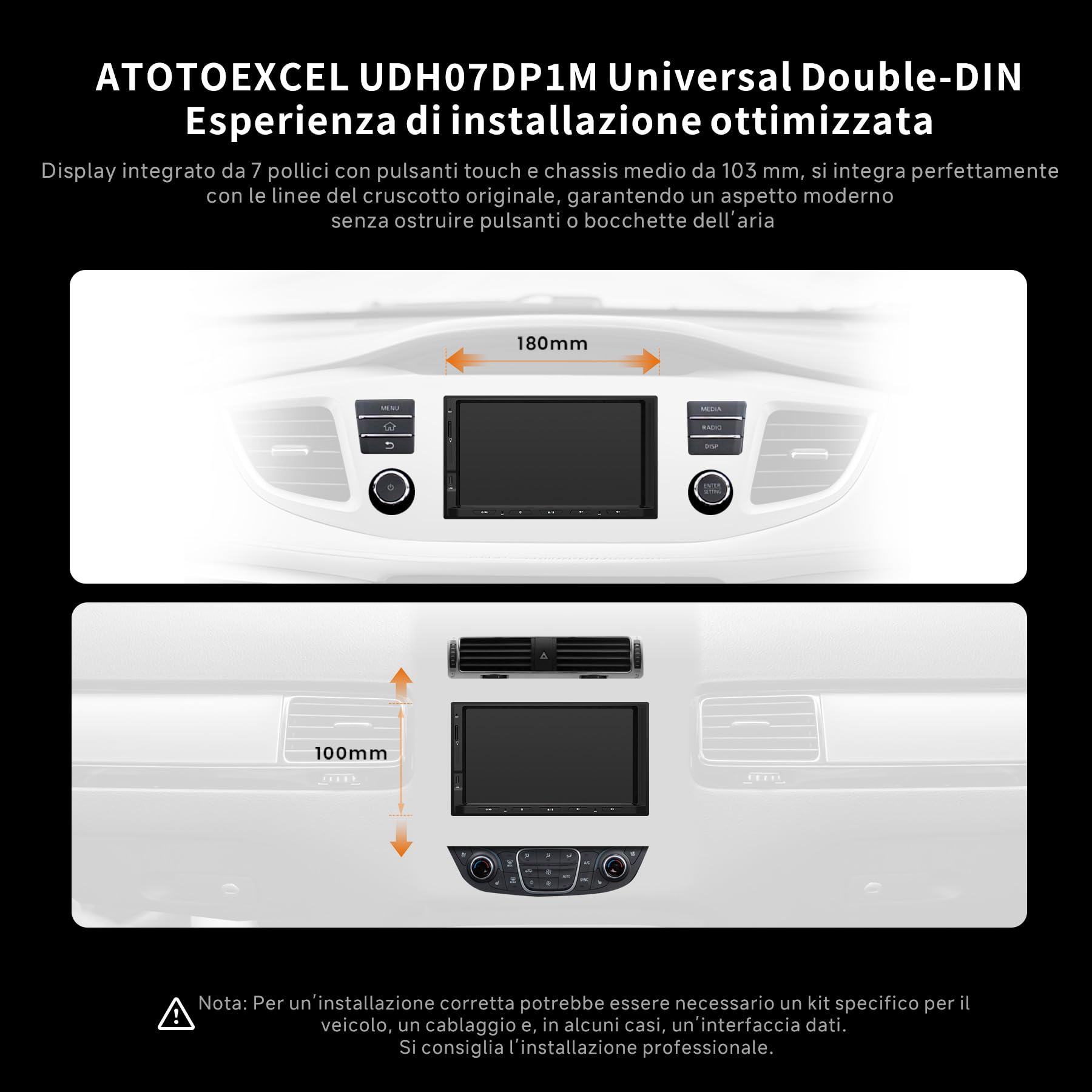 V10 Autoradio 2 Din Android 7" QLED, Karaoke in Auto, Registrazione Simultanea a 4 Telecamere, 4G SIM/Wi-Fi/USB Tethering, aptX HD Bluetooth, DSP Audio 7.1.2, IA Agentica