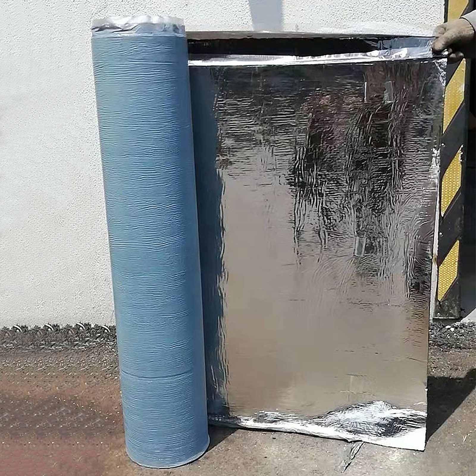 Cinta Bituminosa Impermeable Cinta de Reparación de Tejas de Asfalto de 1,50 mm Aislamiento Térmico Cinta de Papel de Aluminio Relleno de Grietas para Huecos de Ventanas, Metal(3.3'x32.8'=1x10m)