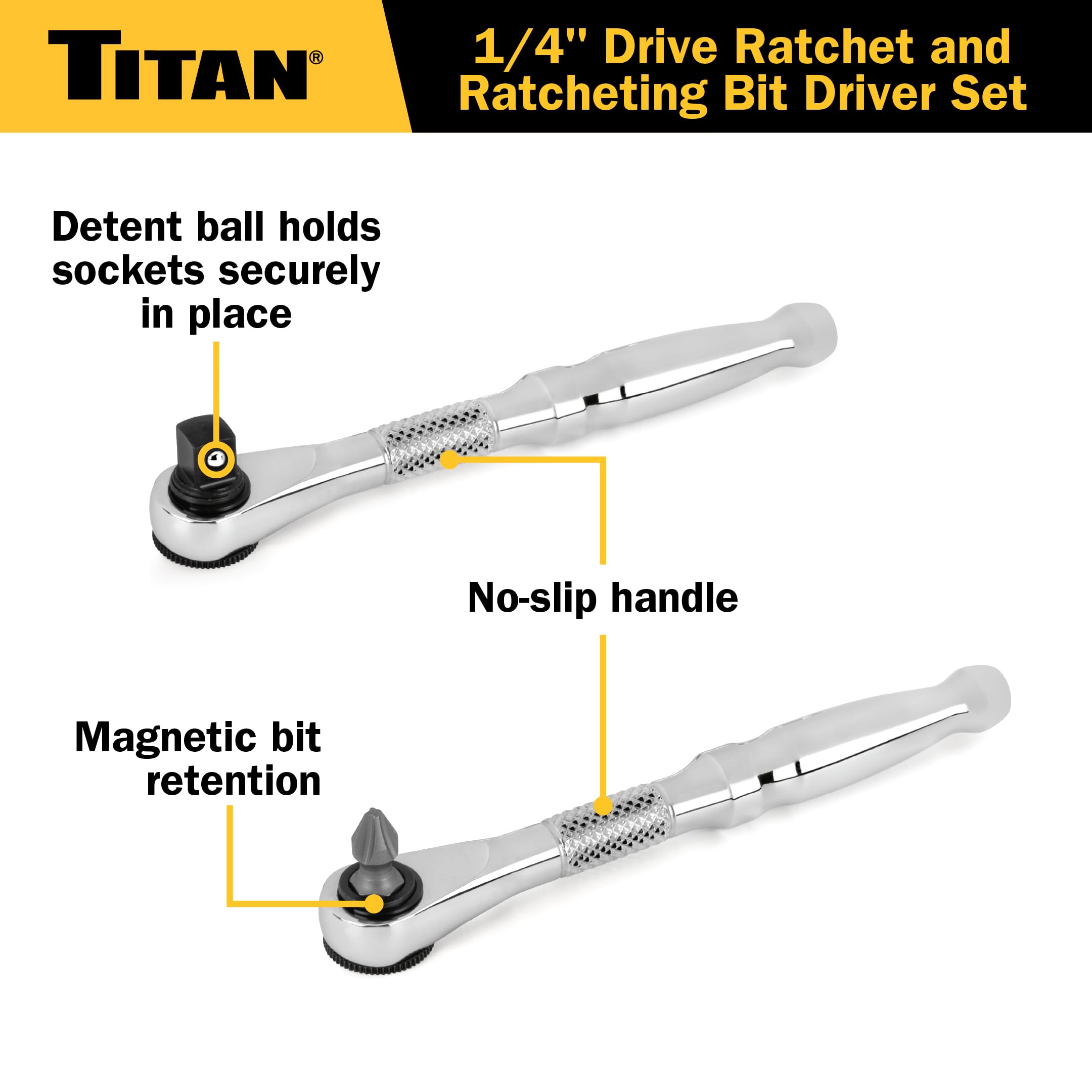 Amazon | Titan 11335 2ピース 1/4インチドライブ x 4-1/8インチ