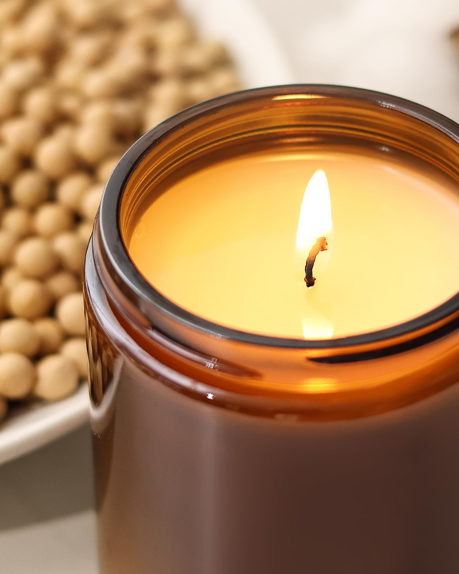 AOOVOO Velas perfumadas otoñales – 6 velas de cera de soja de 1197 g, velas perfumadas de cera de soja para el hogar, tarta de manzana/canela/manzana/pastel de nueces de calabaza/especia para hornear