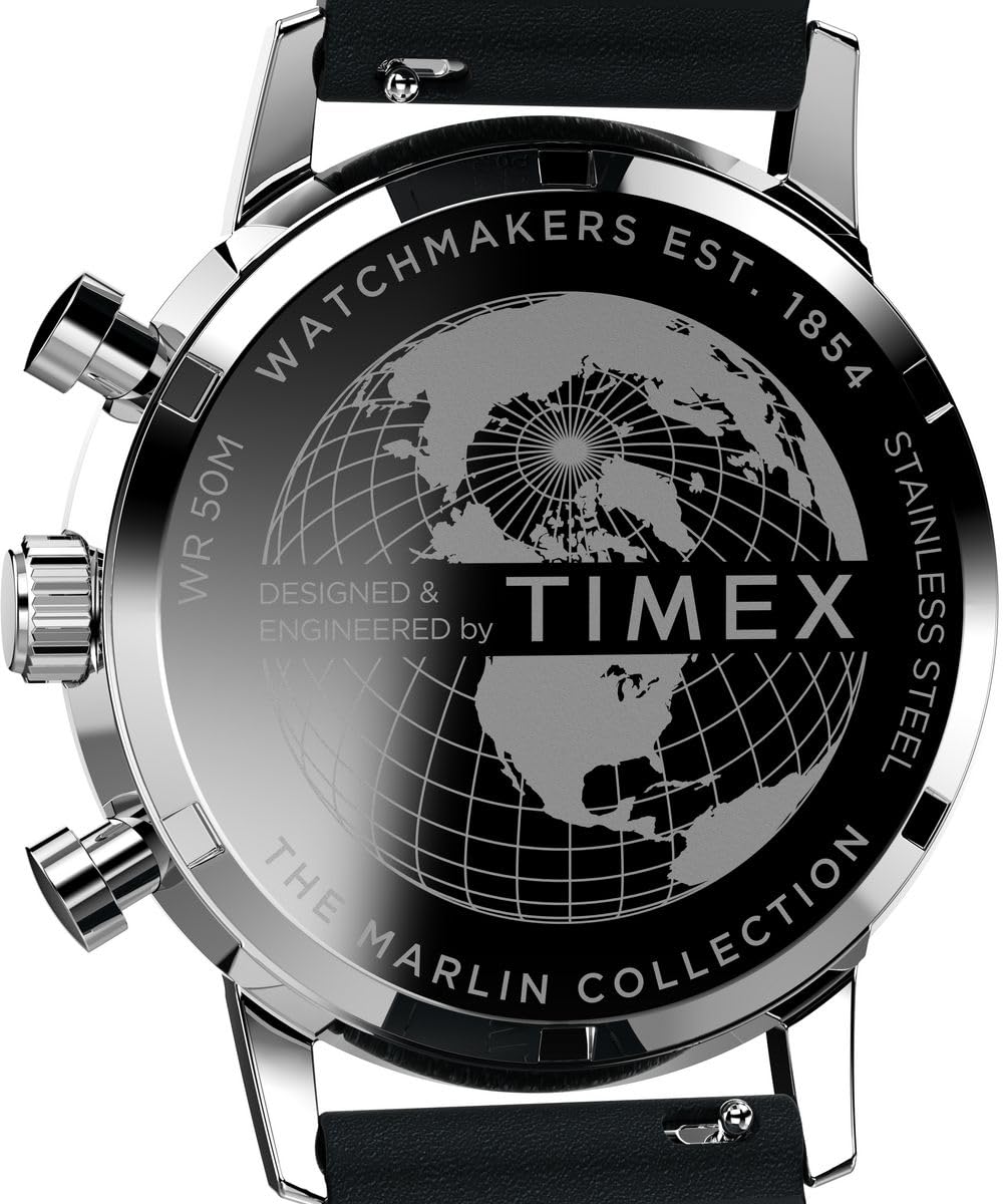 Timex Męski zegarek chronograf ze skórzaną bransoletką Marlin