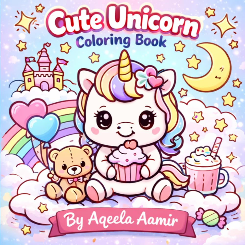 Cute Unicorn: Colouring Book