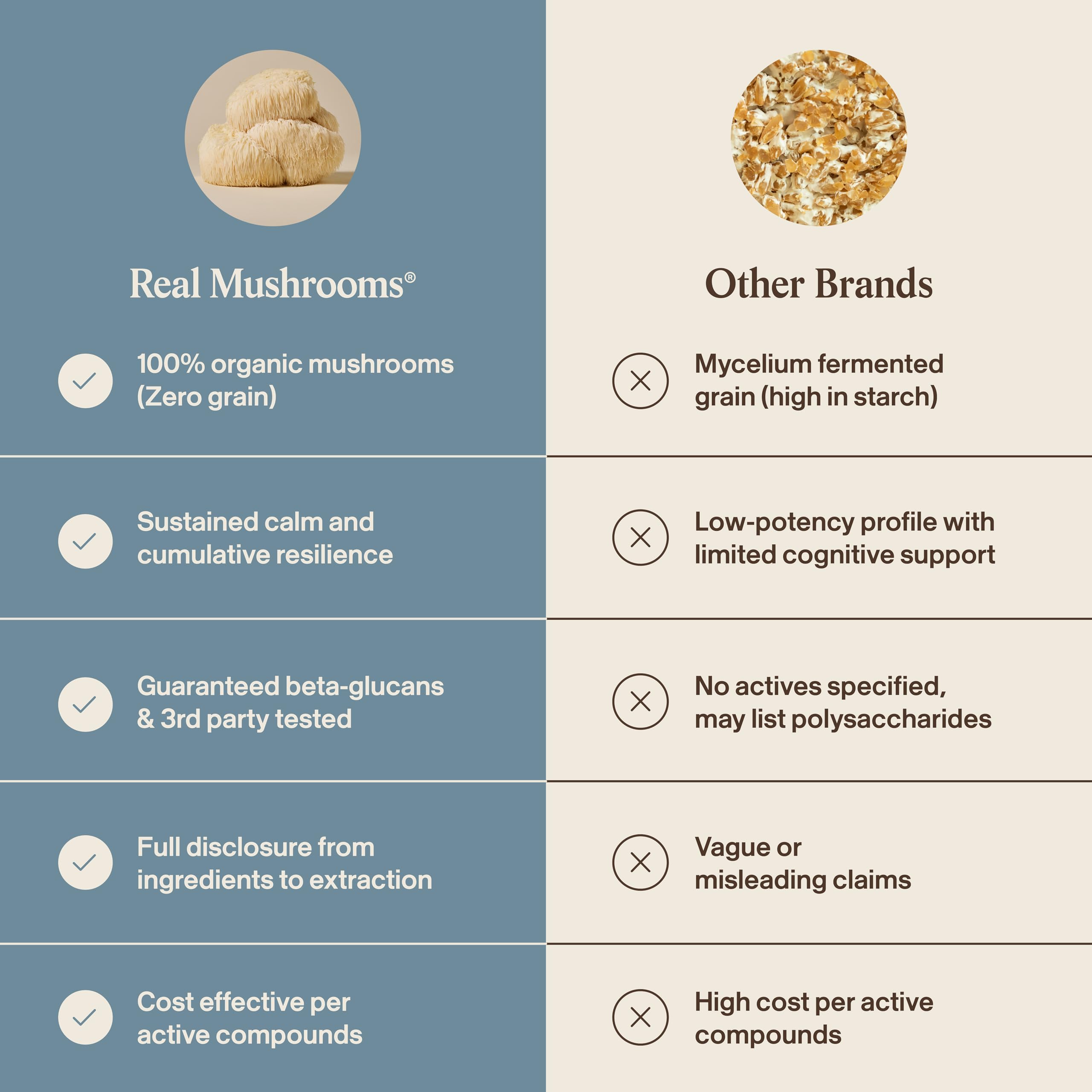 Real Mushrooms Calm Formula with Lion's Mane & Reishi, 90ct — Amazon image 7