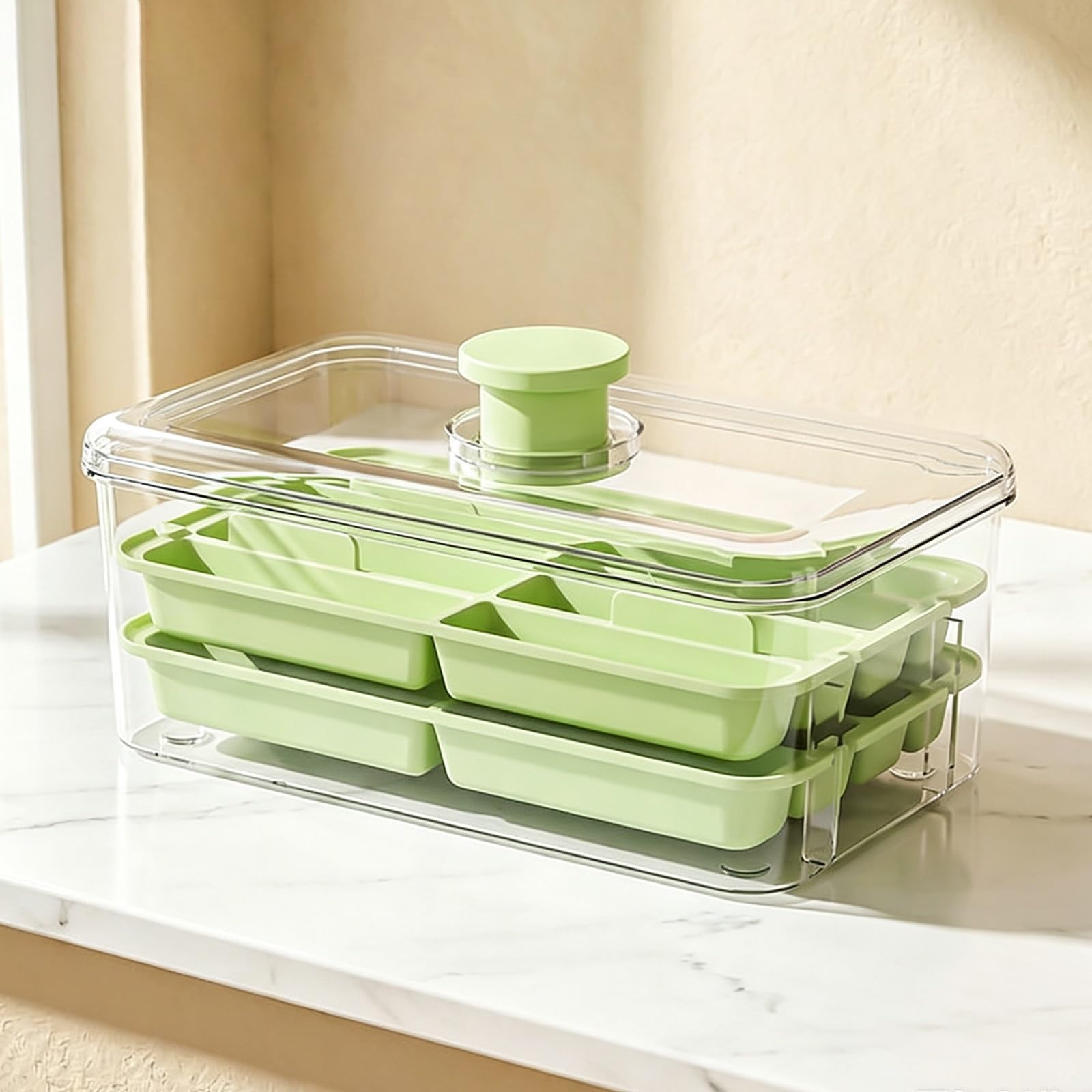 Moldes Helados, Molde para Helados, con Caja de Almacenamiento