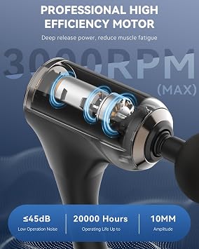 Massage Gun with Extension Handle Muscle Massage Gun with 4 Speeds for Home Training Full Body Muscle Massage and Relaxation