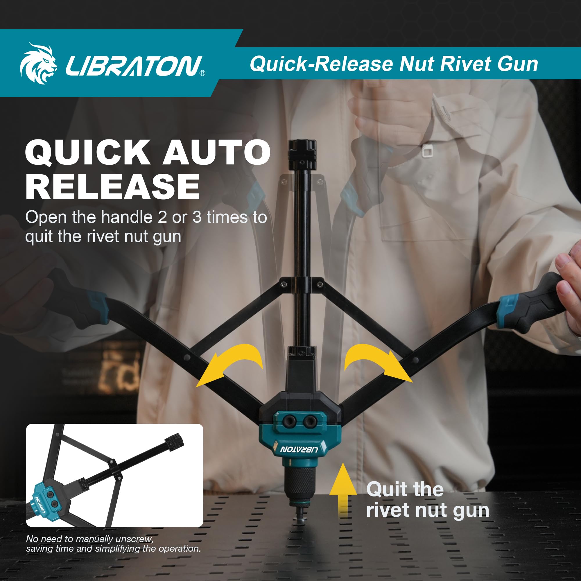 LIBRATON Pince a Insert, 16” Outils à Insert, Écrou a Sertir