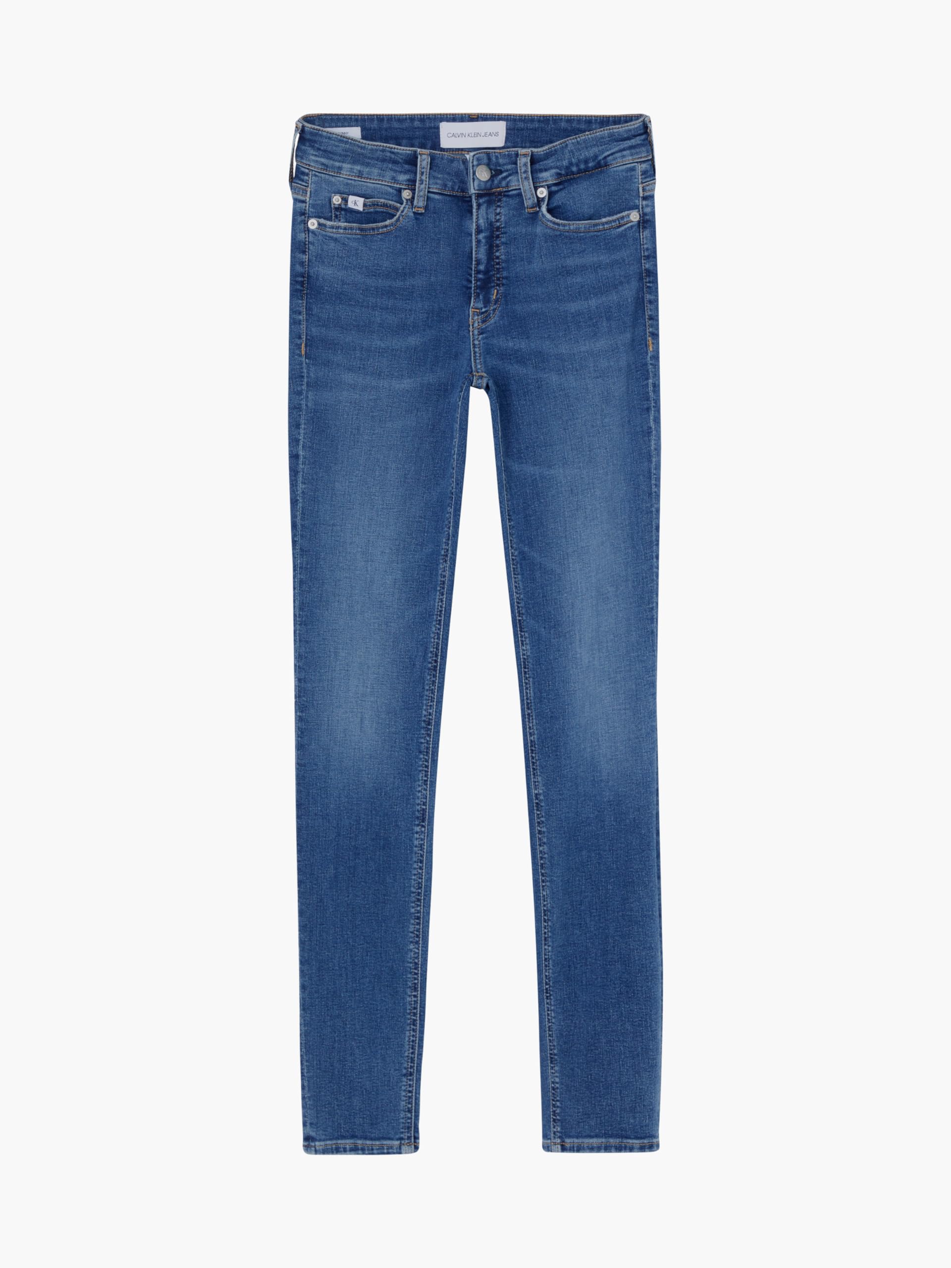 Calvin Klein Jeans Women's Mid Rise Skinny J20j221581 Pants, Denim (Denim Dark), 24W / 30L
