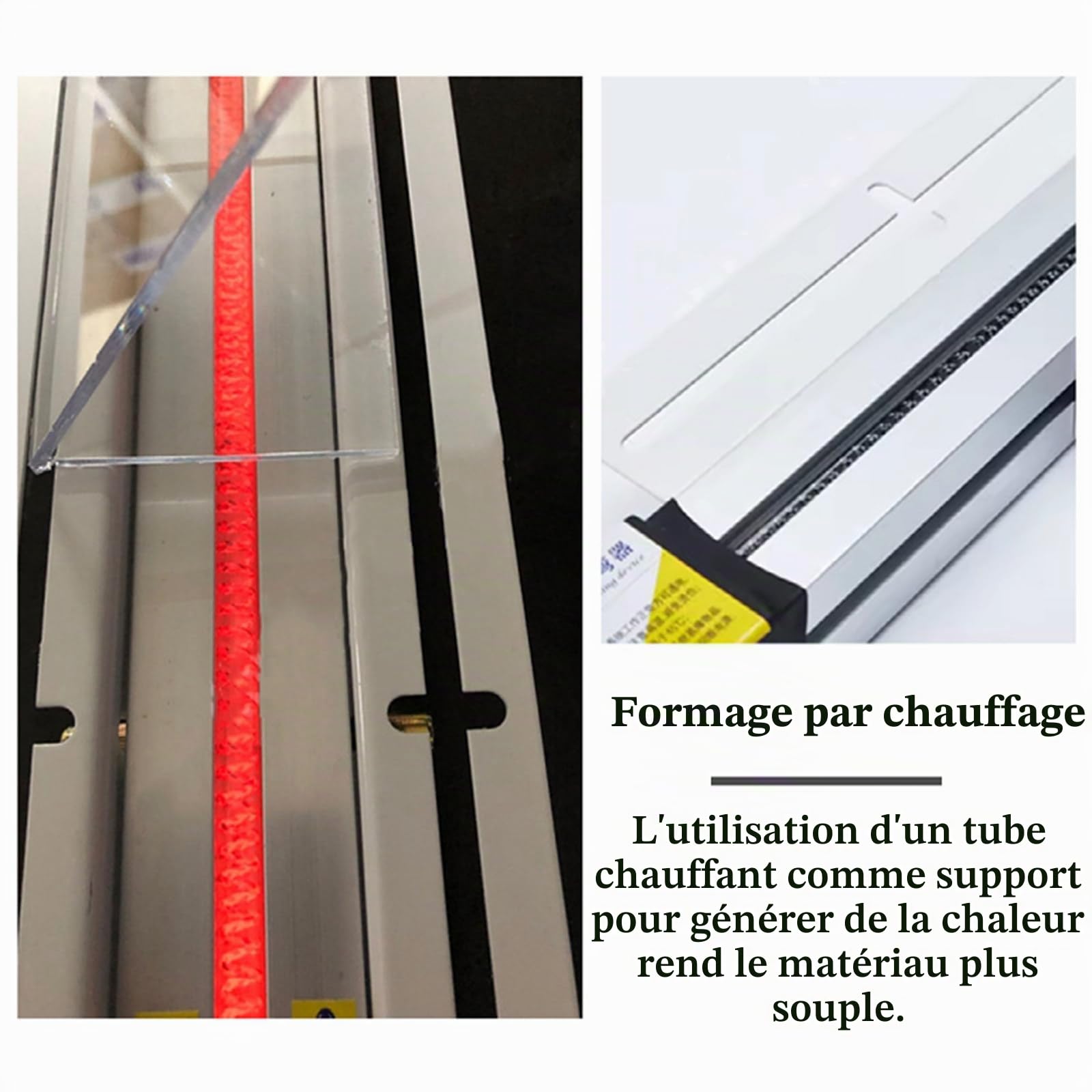 30 cm/60 cm/125 cm Cintreuse Acrylique en Plastique PVC Machine à cintrer boîte Lumineuse Chauffage avec Support Chauffage PVC cintreuse chauffante – température réglable,60cm
