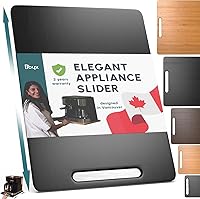 Vista 19 de Ibyx Elegante bandeja deslizante para tu cafetera y electrodomésticos de cocina pesados, resistente, se desliza fácilmente debajo del gabinete Negro