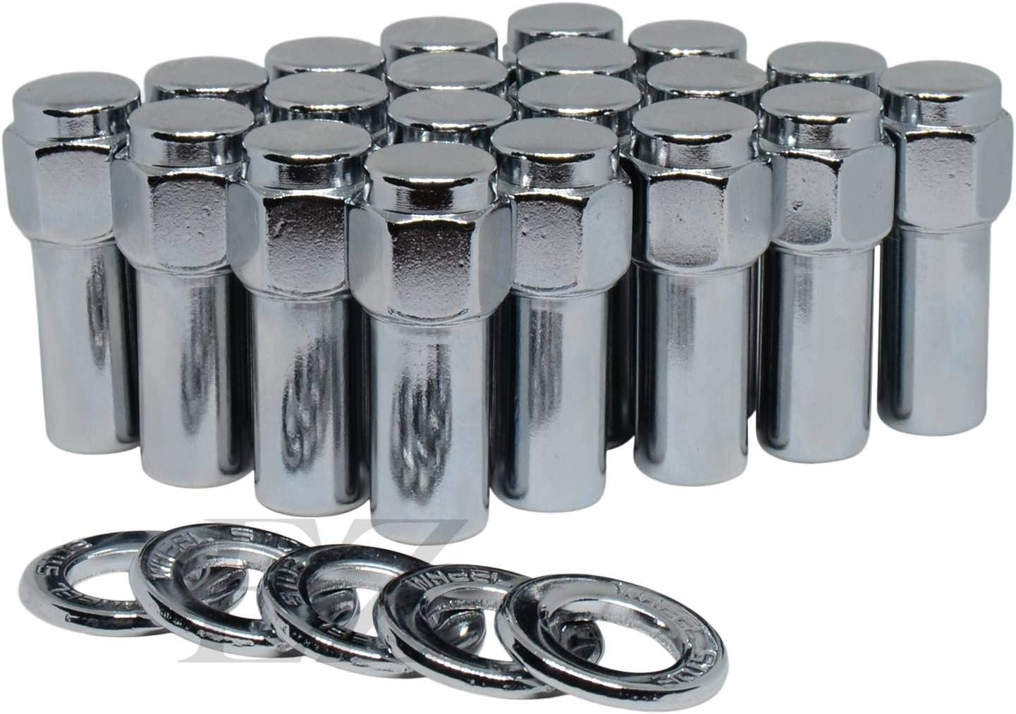 Cragar SST Mag Lug Nut 1/2-20 with Center Washer Set of 20 Pcs by ezaccessory