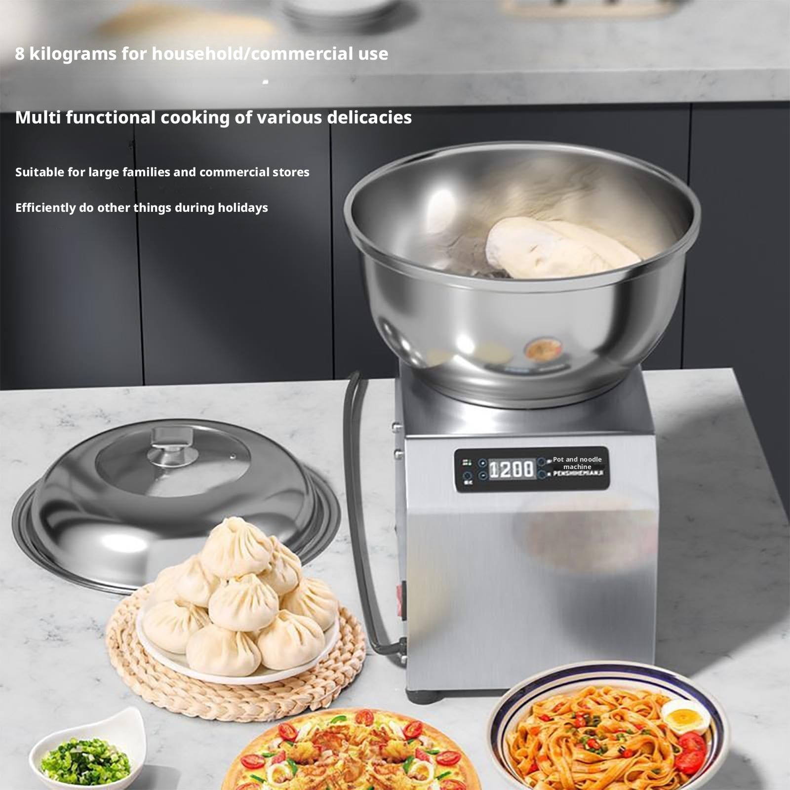 Impastatrice elettrica a spirale commerciale, impastatrice rotante doppia 2200W con timer per ristoranti, pizzerie e panetterie
