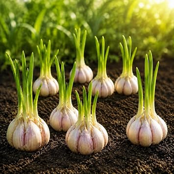 Non GMO Garlic Bulbs for Planting Or Eating 7 Pack apprx 50-70 Cloves for Planting
