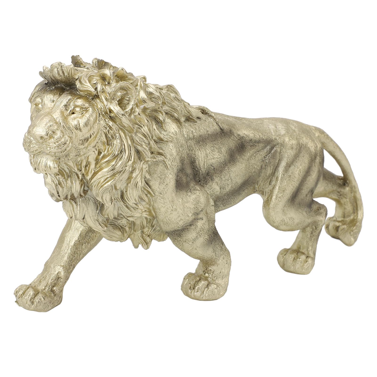 Pyhodi Statua di una Statuetta di Leone Forte, Decorazione per Ufficio, Casa, Scrivania, Scultura di Animali in Poliresina Fatta a Mano, Decorazione di Arte Moderna, Figurine da