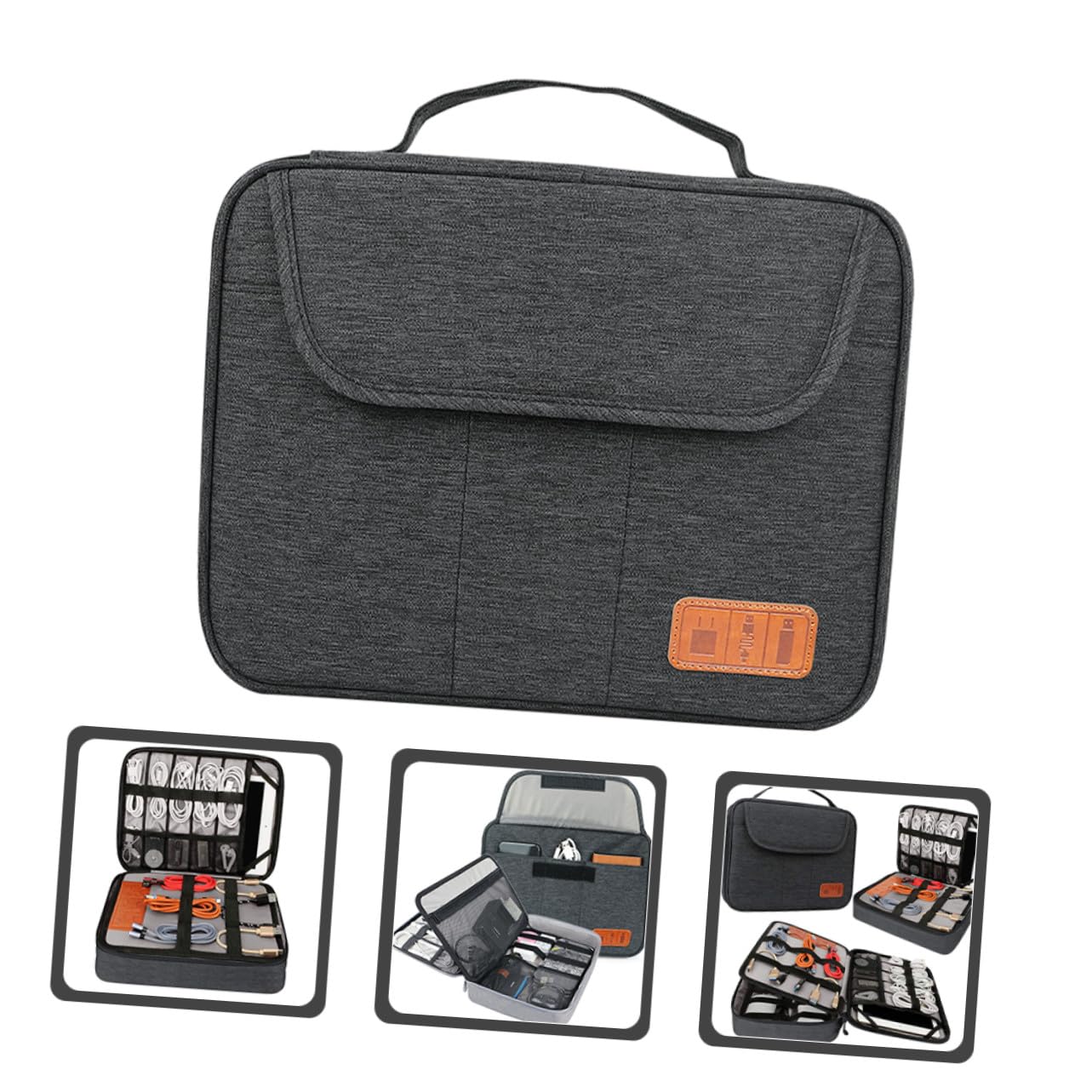 Veemoon Borsa Organizer per Cavi da Esterno Custodia per Dispositivi Elettronici Design Strati Ampia Capacità per Contenere Telefoni Tablet da Adattatori di Alimentazione Schede