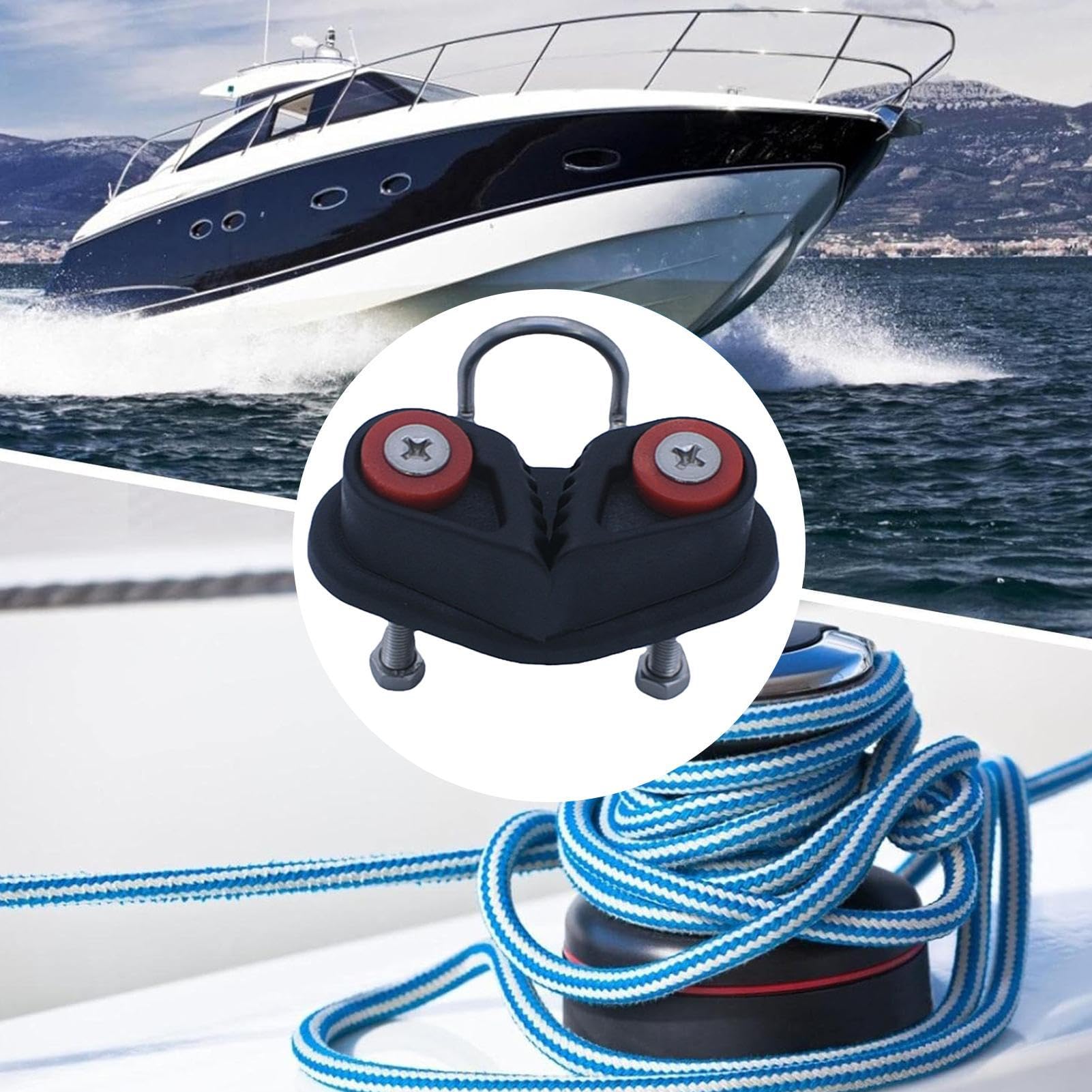 Tacchetti a camma – Tacchetti in nylon con diametro della corda da 3-15 mm, resistenti all'usura, sicuri accessori per kayak, chiusura a corda portatile affidabile di lunga durata | Tacchetti neri per
