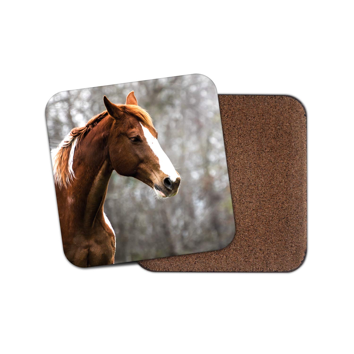 1 x Beautiful Brown Horse Coaster - Horses Pony Cute Mum Daughter Fun #8759
