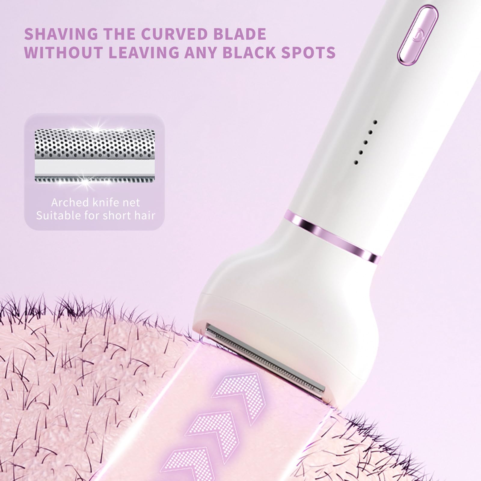 Maquinilla de afeitar eléctrica 5 en 1 para mujer, recortadora de bikini húmeda y seca y removedor de vello facial, maquinillas de afeitar de cejas, recortadora de vello de nariz, kit de depilación