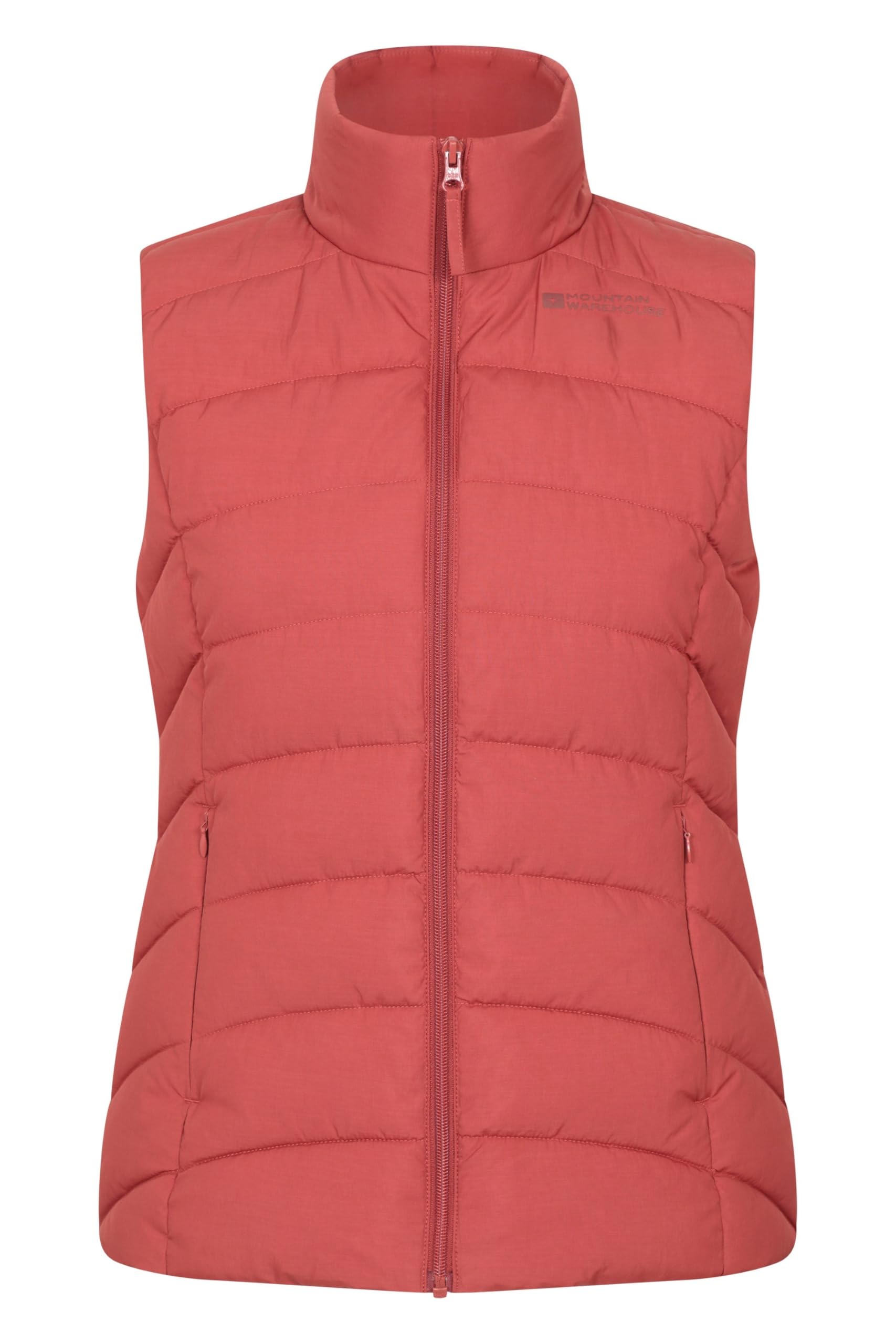 Mountain Warehouse Women's Burnt Orange Opal Padded Gilet - Lightweight Body Warmer, Water Resistant Sleeveless Jacket With Front Pockets - Light Rain, Spring Summer 12