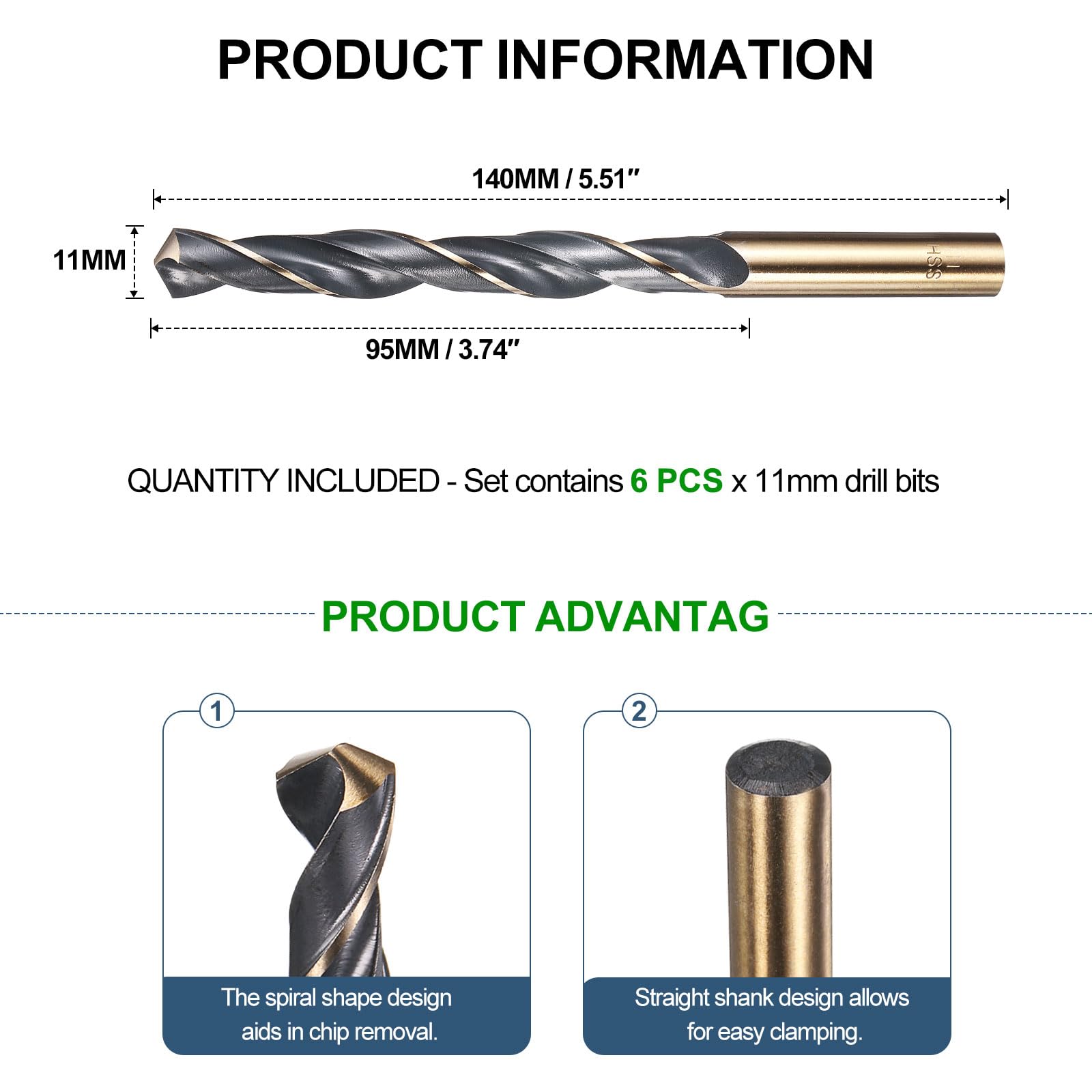 METALLIXITY Drill Bit (11mm) 6pcs - Image 2