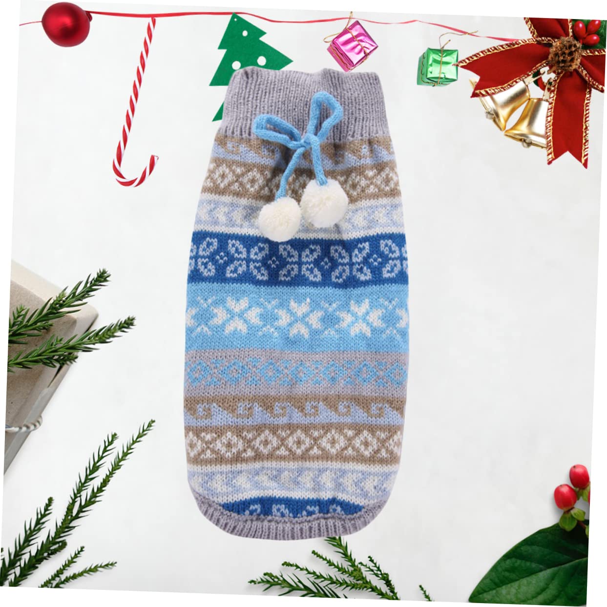 INOOMP Lot De 3 Adorables Pulls De Noël pour Chiens sans Manches À Capuche Vêtements pour Animaux De Compagnie Chauds Et Confortables Taille XS